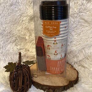 NEW! Rae Dunn Thanksgiving GNOMES  Disposable Paper Cup Coffee Set